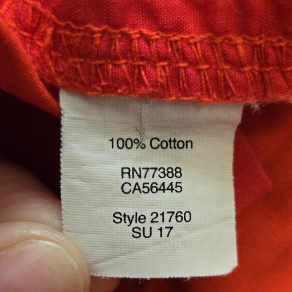 J. Crew Womens Classic Red Chinos Shorts Size 10 - Picture 5 of 6